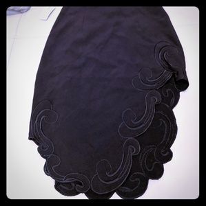 Black Design Edged Skirt - NWT